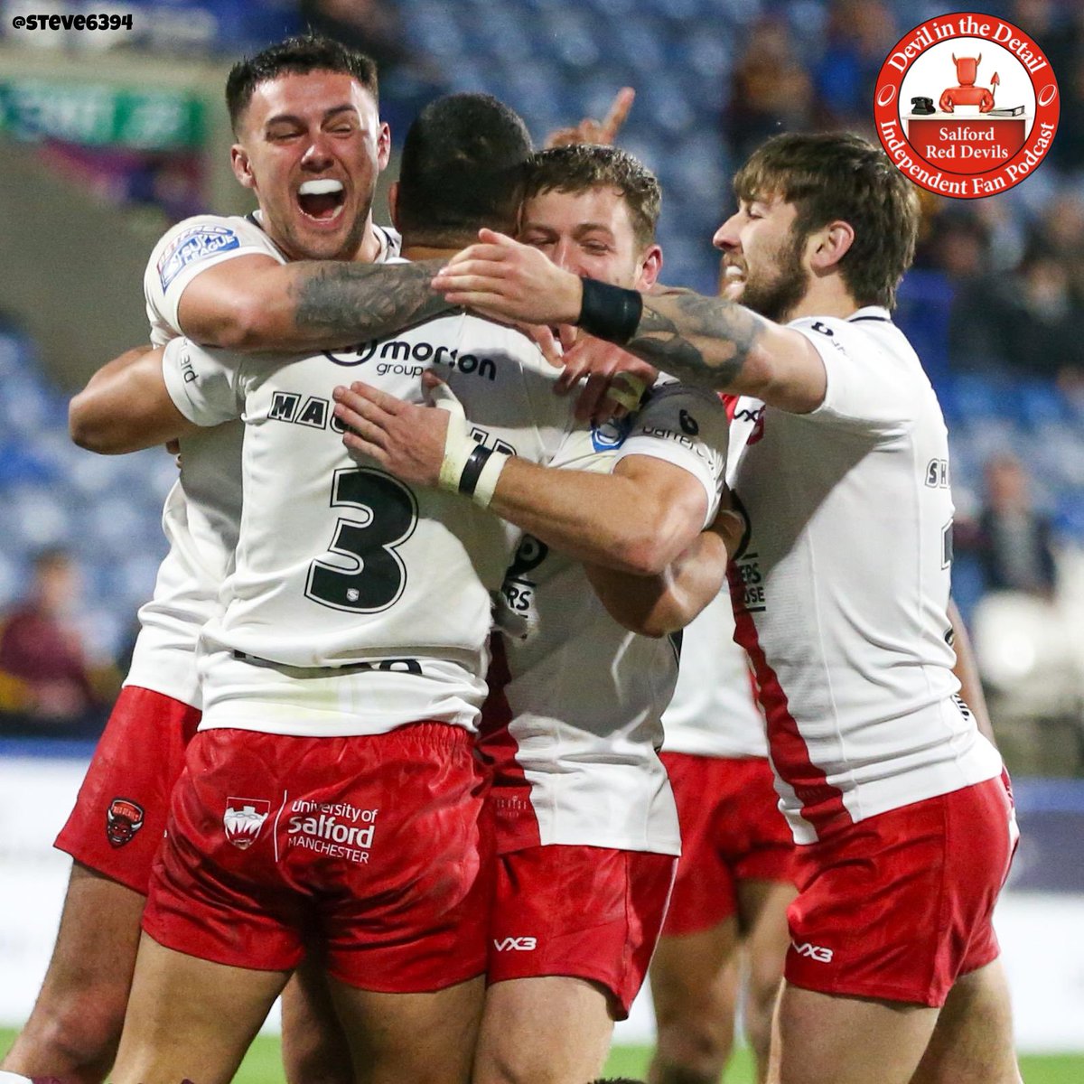 Salford win away at Huddersfield 16-18 give us your 3 word match reports and man of the Match
#salfordreddevils 👹🏉