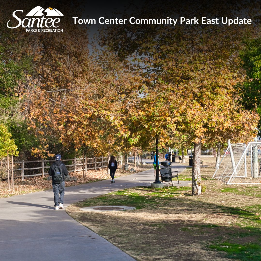 NOTICE: Town Center Community Park East patrons can now access the walking path, playground, restrooms, and parking lot until further notice. For information on when the fields will reopen, please visit bit.ly/3JLFZtn.