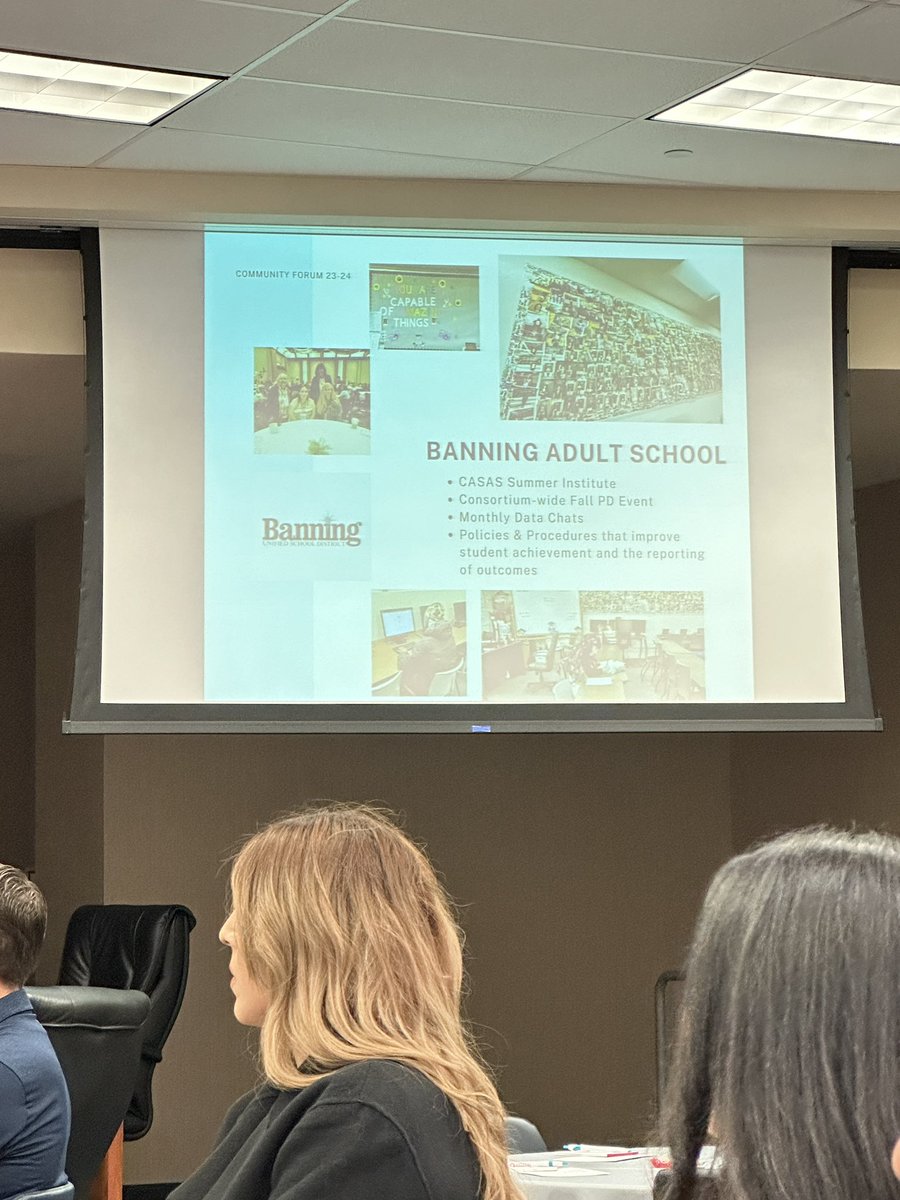 🌟 Today, #BanningUSD shined at the Southwest Regional Adult Education Steering Committee gathering! Katherine Sevilla-Mejia from Banning Adult Ed shared her inspiring journey and success, thanks to the dedicated support from our staff. 📚✨ #AdultEdSuccess