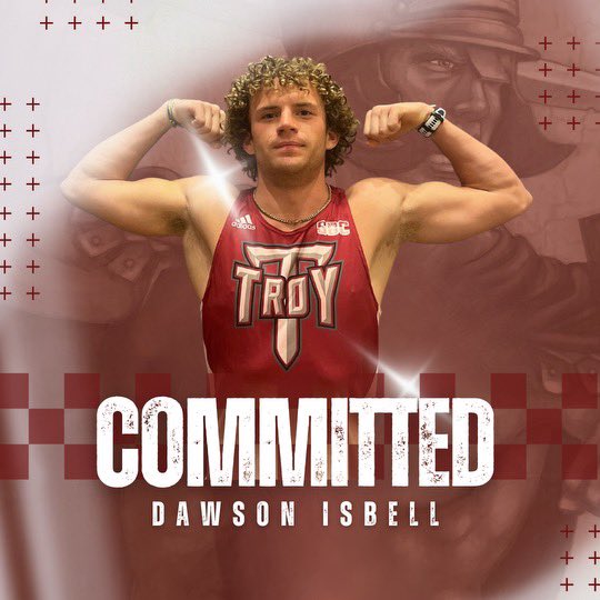 Exciting news! Another Eagle is joining the Trojan family! Congratulations to Dawson Isbell for his commitment to continue his Track and Field journey at Troy University! 🦅➡️⚔️ #TrojanPride #TrackandField #NewBeginnings <a href="/todd_brigman/">Todd Brigman</a> <a href="/CoachWebb1337/">Coach Emily Webb</a> <a href="/Jwlafollette/">Jamie LaFollette</a> <a href="/NicevilleEagles/">Niceville Eagle Athletics</a>