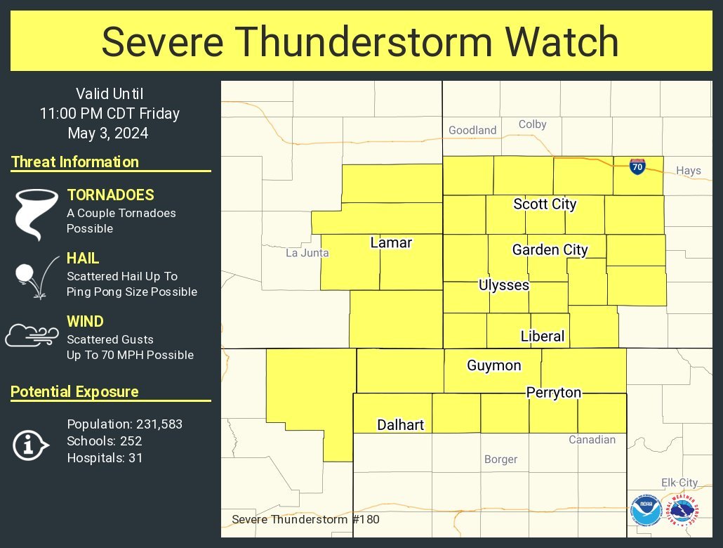 LimWeather's tweet photo. #SevereThunderstormWatch for Parts of #Texas, #Oklahoma, #NewMexico, #Kansas and #Colorado esp #LamarCO, #GuymonOK, #BoiseCity, #Perryton, #Dalhart, #LiberalKS, #GardenCity, #DodgeCity
#wxtwitter #SPC #Severewx #hail #wind #Tornado #COwx #NMwx #OKwx #TXwx #KSwx https://t.co/DnrsyFyM5t