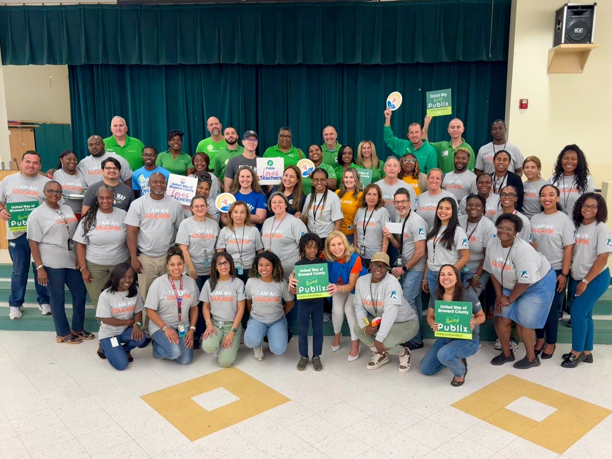 Our United Way partnered up with @Publix to bring smiles to the faces of teachers at @GulfstreamK8 during the Tools for Schools event! Each teacher received a $250 gift card, courtesy of Publix, to ensure they have all the supplies they need. 📚✏️ #PublixLovesTeachers