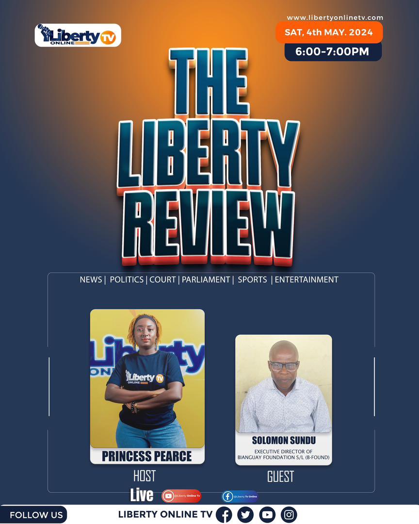 Join us tomorrow for another edition of the Liberty Review Program as we explore the top stories of the week, with a special focus on the parliamentary election of the speaker and deputy speaker of the House of Parliament. 

#libertyonlinetv
#FREE
#fearless
#inclusive
#journalism