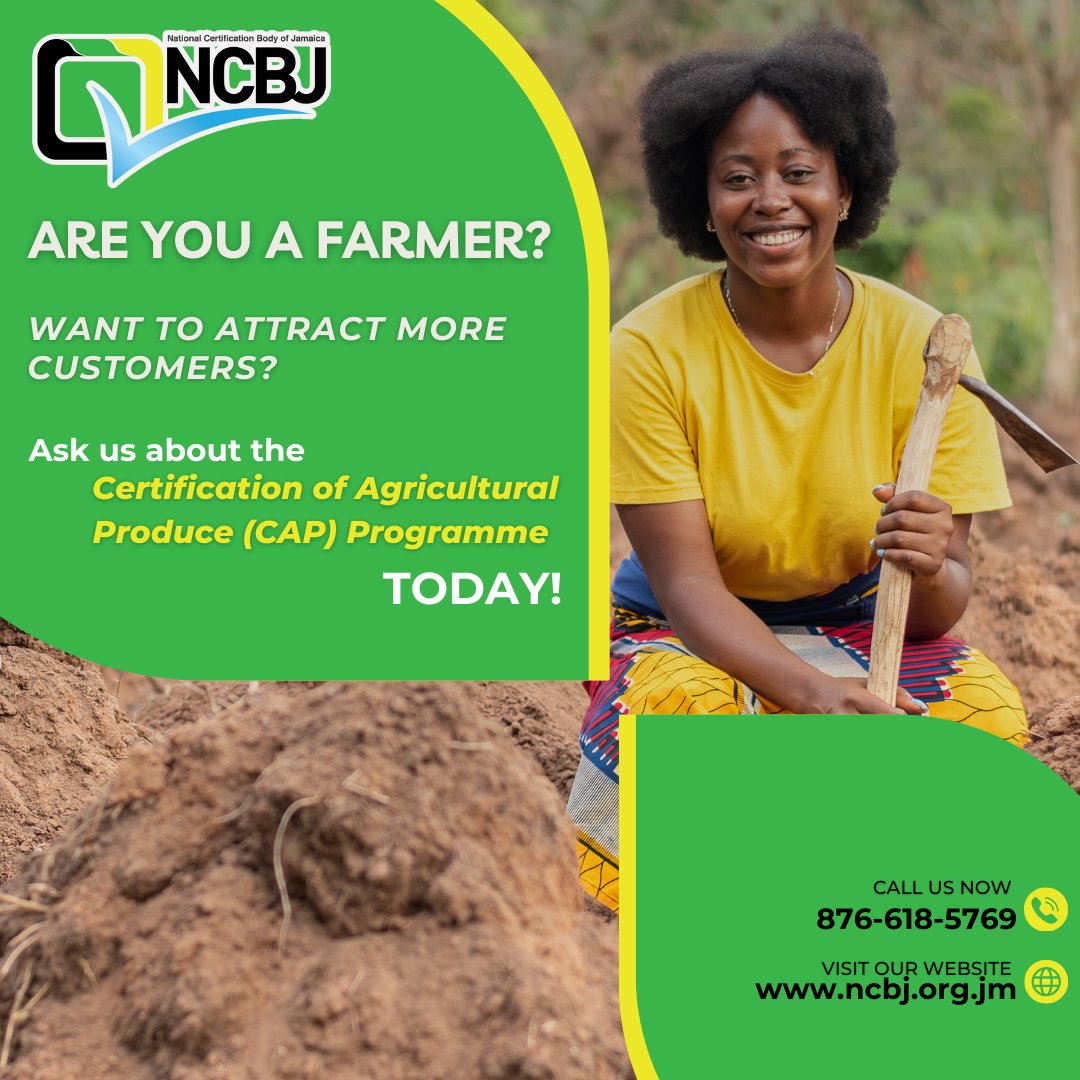 Are you a farmer? Want to attract more customers?

Ask us about the Certification of Agricultural Produce (CAP) programme today.

Learn how to enhance the visibility and credibility of your farm products. 

 #CAPprogramme #ExpandYourReach #FarmersSupportingFarmers