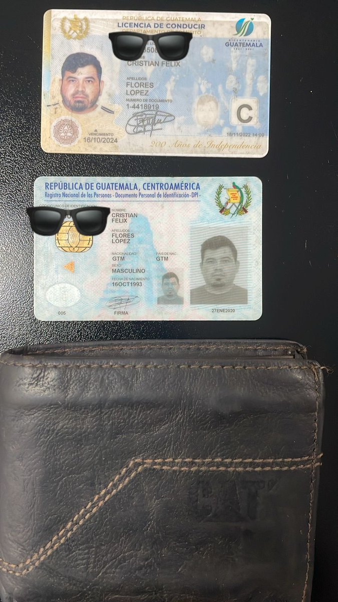 Si alguien conoce a Cristian Félix Flores López, su billetera con documentos fue encontrada en la Petapa, está en la administración del CC Gran Portal Petapa, Favor RT.