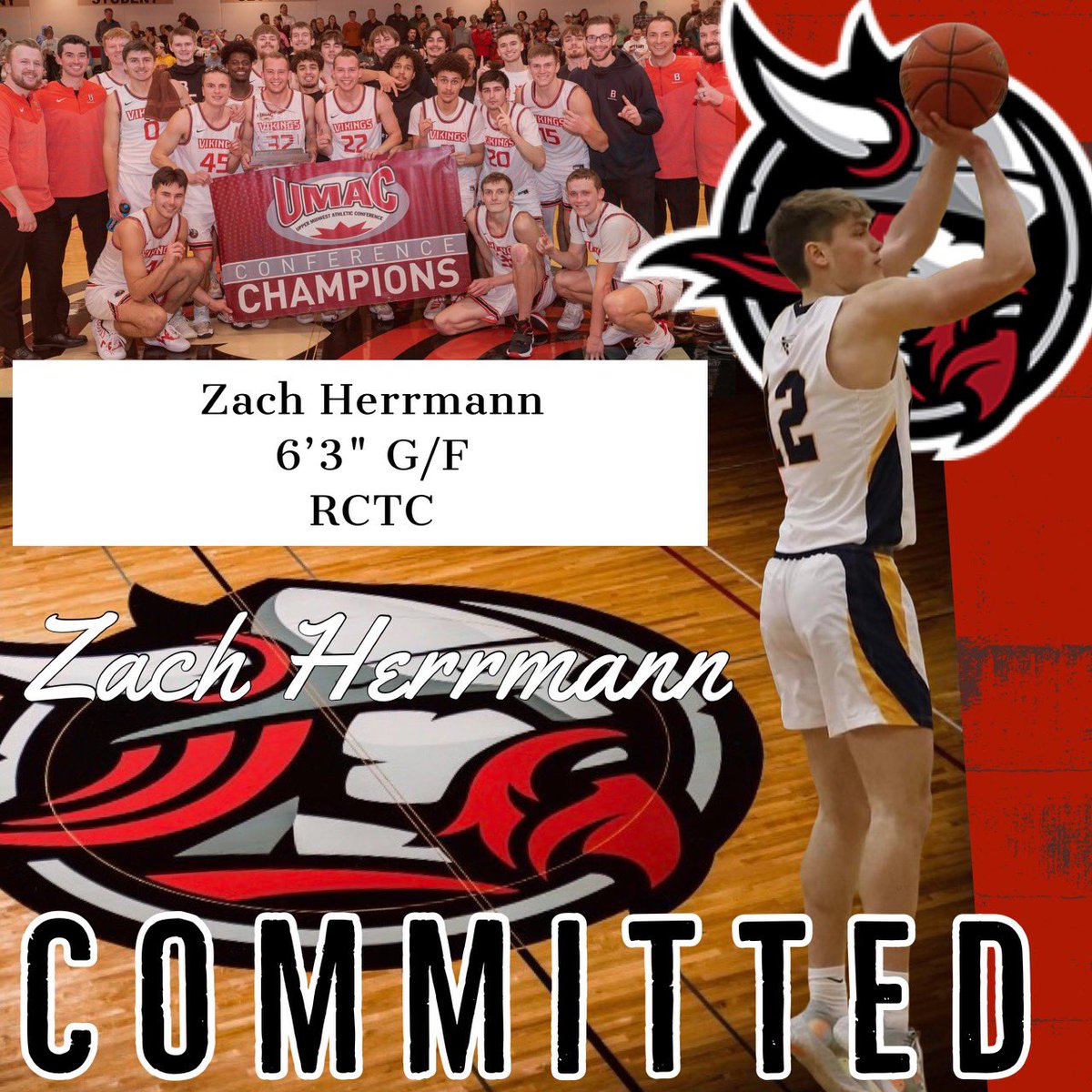 Zach Herrmann (@herrmann_zach) on Twitter photo Committed!! โซ๏ธ๐ด
<a href="/CoachPolesky3/">Brandon Polesky</a> <a href="/BLC_MensHoops/">Vikings Men's Basketball</a> <a href="/Coach_Garvin35/">Pat Garvin</a>
Excited for the next journey! Committed!! โซ๏ธ๐ด
<a href="/CoachPolesky3/">Brandon Polesky</a> <a href="/BLC_MensHoops/">Vikings Men's Basketball</a> <a href="/Coach_Garvin35/">Pat Garvin</a>
Excited for the next journey!