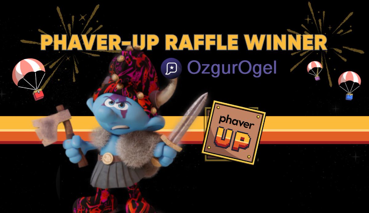 Congrats to the winner of the Smurfs' Society x @phaverapp raffle! Smurf holder OzgurOgel is the proud owner of a shiny new Phaver-Up NFT!