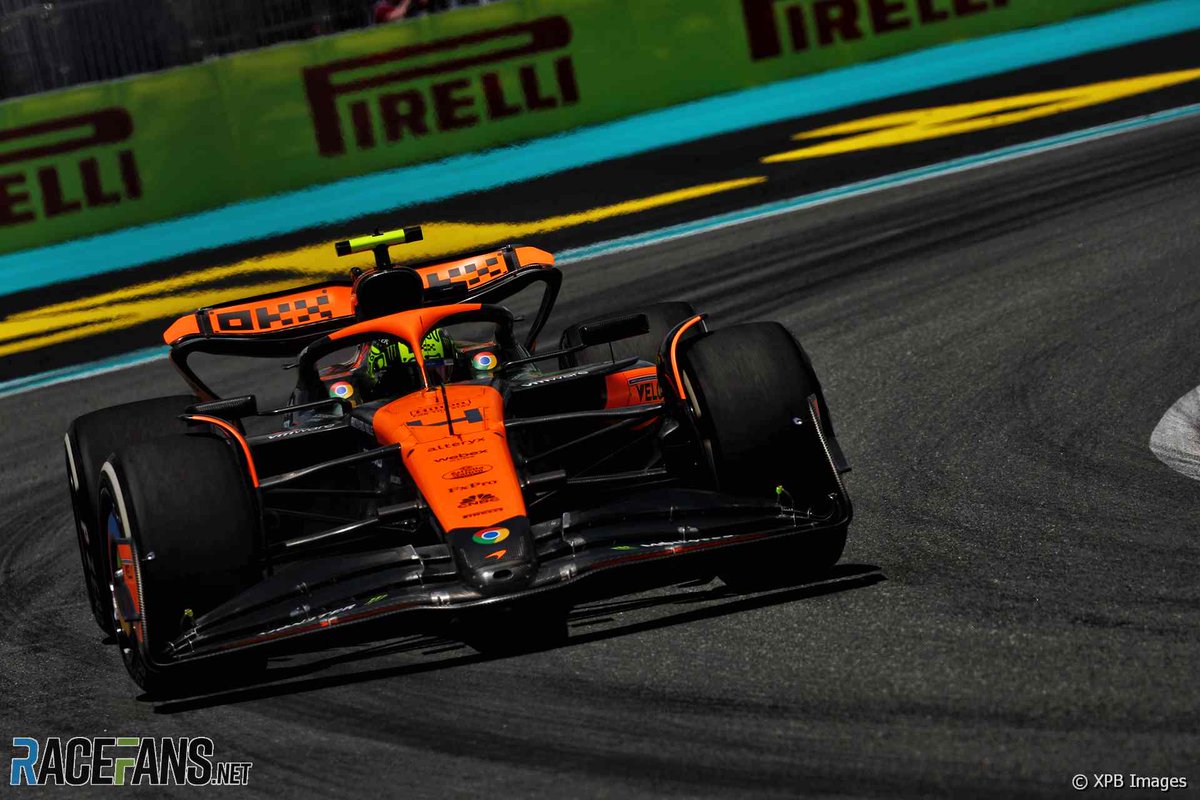 Will Joseph: 'That's P9.' @LandoNorris: 'Yeah, good, eh? I don't need to say it. We all know what it was. But good job, car was good, I'll get it back tomorrow.' #F1 #MiamiGP #RaceFans