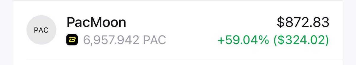 My @pacmoon_ airdrop is now up almost 3x of what it was 2 days ago. Unlike many airdrops that starts to dig oil, PAC goes up only. Brothers & sisters we’re leaving this trenches this bull.