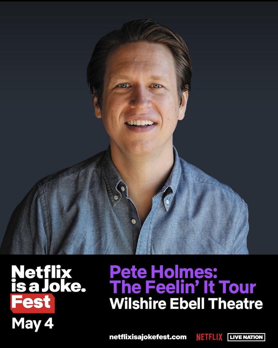LOS ANGELES - a few 🎟️ are still available for my @netflixisajoke TOMORROW! Peteholmes.com for tix