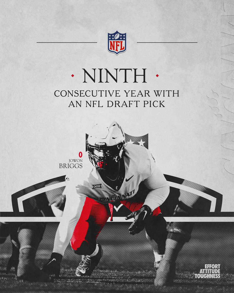 For 𝐍𝐈𝐍𝐄 𝐒𝐓𝐑𝐀𝐈𝐆𝐇𝐓 𝐘𝐄𝐀𝐑𝐒 a Bearcat has heard their name called in the NFL Draft! #Bearcats