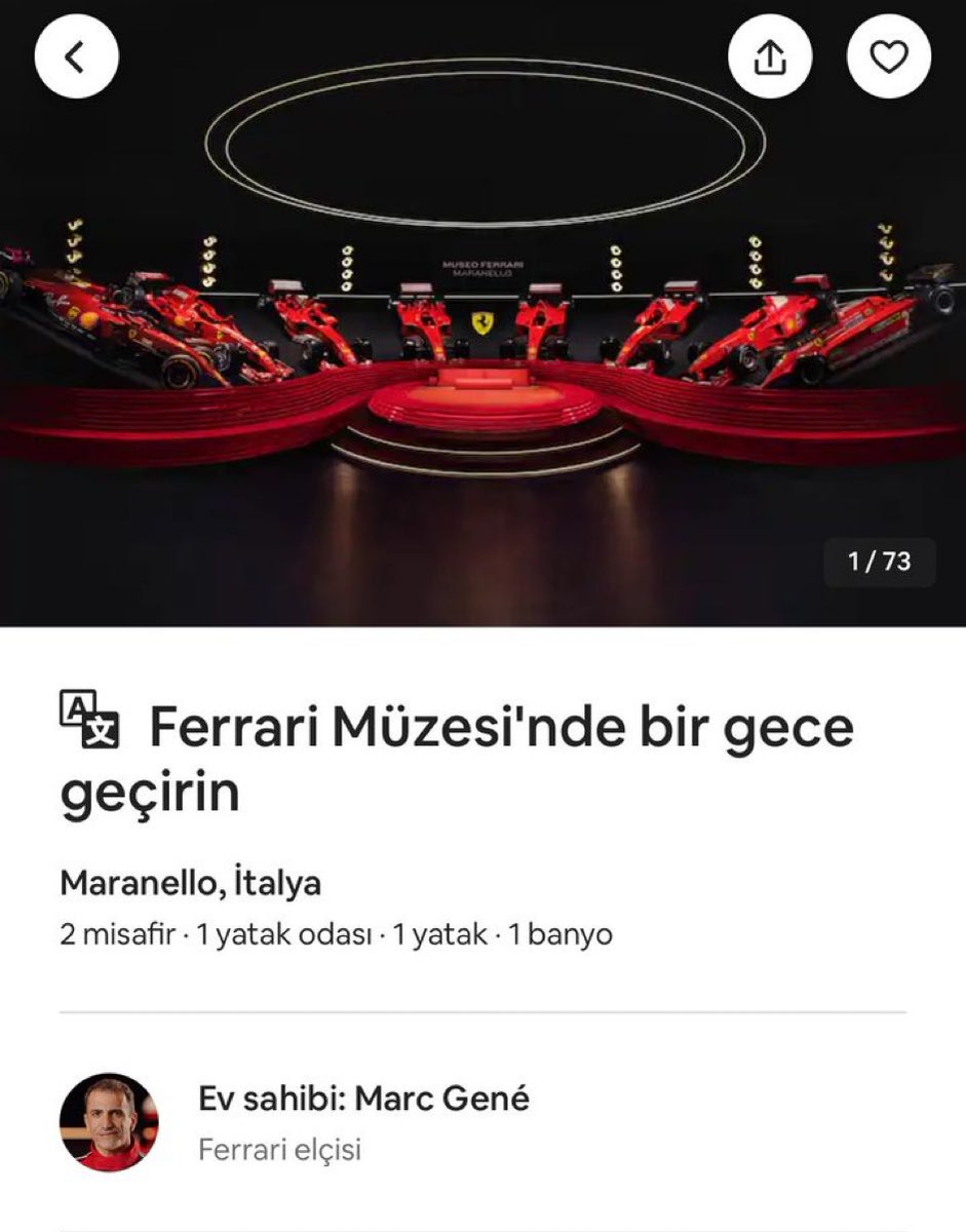 İtalya'da bulunan Ferrari Müzesi artık Airbnb'de yer alacak. • Rezervasyonlar 6 Mayıs'ta açılıyor.