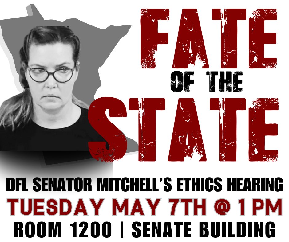 Please Show Up!!!! 🙏🏻 ❌ EVERY TERRIBLE Radical Far-Left BILL could be STOPPED with this hearing!!! Senate Room holds approximately 200 people and we have a goal to fill every seat and more!!! Tuesday, May 7th Recommended arrive by NOON 🚨🚨🚨PLEASE SHARE The FATE of our