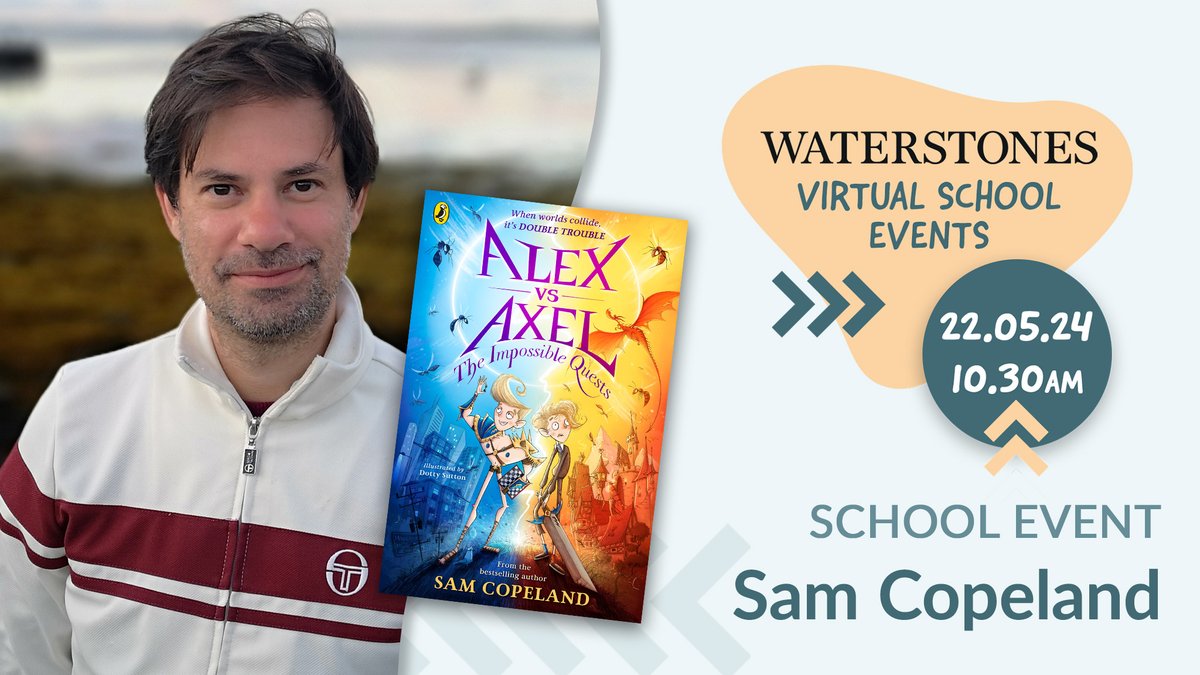 Schools are invited to join us online for a very special, free virtual event with Sam Copeland (@stubbleagent) as he presents his hilarious new fantasy adventure story & May children's #BOTM Alex vs Axel: The Impossible Quest! Event details here: bit.ly/4dricg0