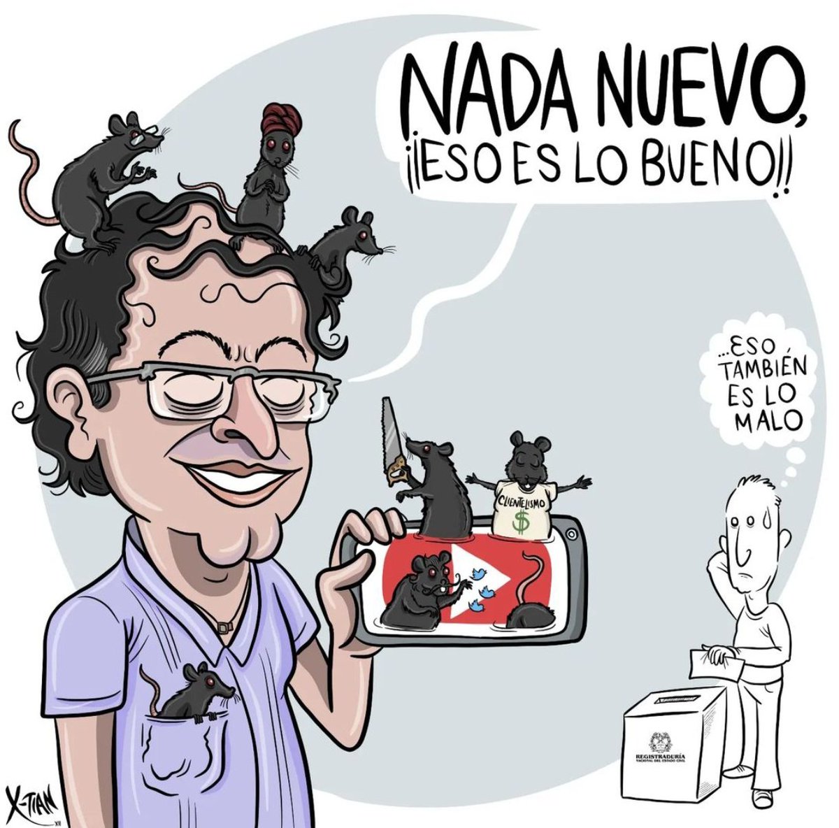 Algunos días antes de las elecciones publiqué esta caricatura ¿Era obvio? Sí, era obvio...