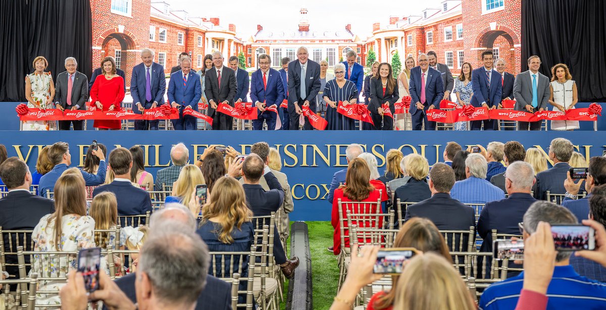 Thanks to all who joined us in celebrating the dedication of the David B. Miller Business Quadrangle, an integral part of the next era at @smucox. Learn more about the new facilities that will change the future of business education at SMU: bit.ly/44tU4oN