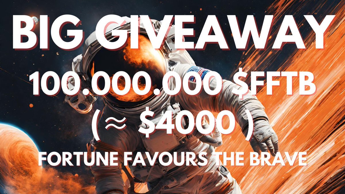 🚨It's here fam🔥the $FFTB GIVEAWAY! (≈$4000 depending on the price of #FFTB) Winner MUST: 1. Follow @FFTB_Cronos @mkeytvde @TimDerKuenztler @realOscarRamos1 2. RP and Like 4. Tag 2 Friends (multiple entries✅) 5. Ends in 48hours Enjoy my #crofam