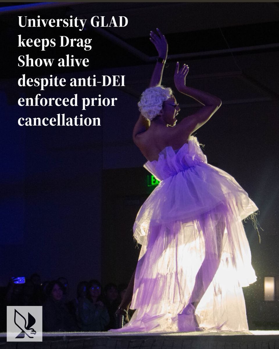 ARTS & LIFE: University GLAD keeps Drag Show alive despite anti-DEI enforced prior cancellation 📝: Emily Ross 📸: @markregalado8 Read more: buff.ly/4dhMeCR