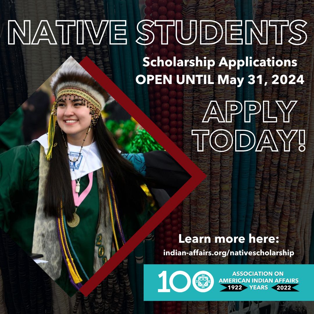 Attention Native students! 📚 Ready to take your education to the next level? Our scholarship program is dedicated to supporting students who are deeply connected to their Native Nations. Apply now! bit.ly/44tAZmD #NativeScholarship
