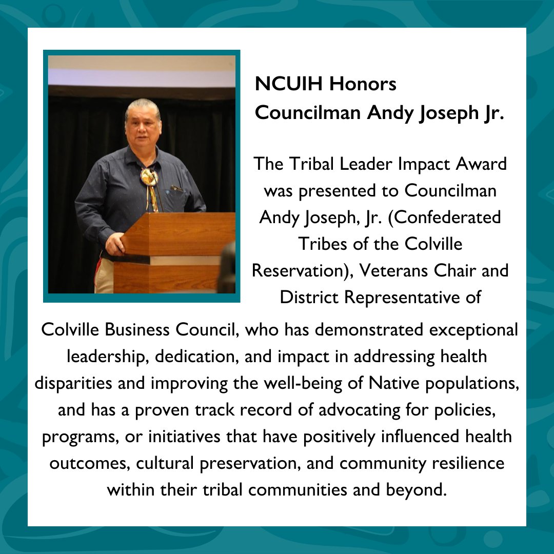 Two of our Executive Committee members were recognized for their excellency in Indian Country. Thank you for all that you do and congratulations!