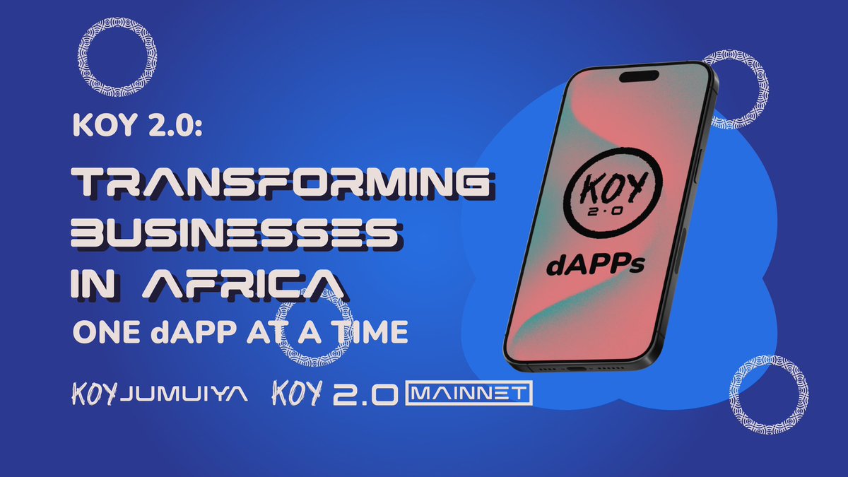 KOY 2.0 is Africa's first Decentralization as a Service (DaaS) provider, pioneering the way for businesses across the continent to harness the power of decentralization. 🧵

#KOYv2
