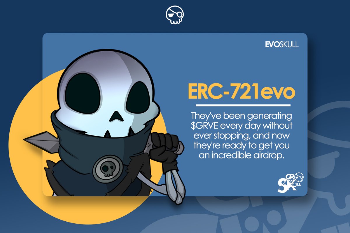 EvoSkull, besides being undoubtedly one of the most beautiful collections of #CronosChain ✨ will soon receive a tasty airdrop 🪂 And you, are you already an EvoSkull holder? Show us your evofrens below. 💀 active listings: 37 ☠️ app.ebisusbay.com/collection/evo… #CRO #crofam