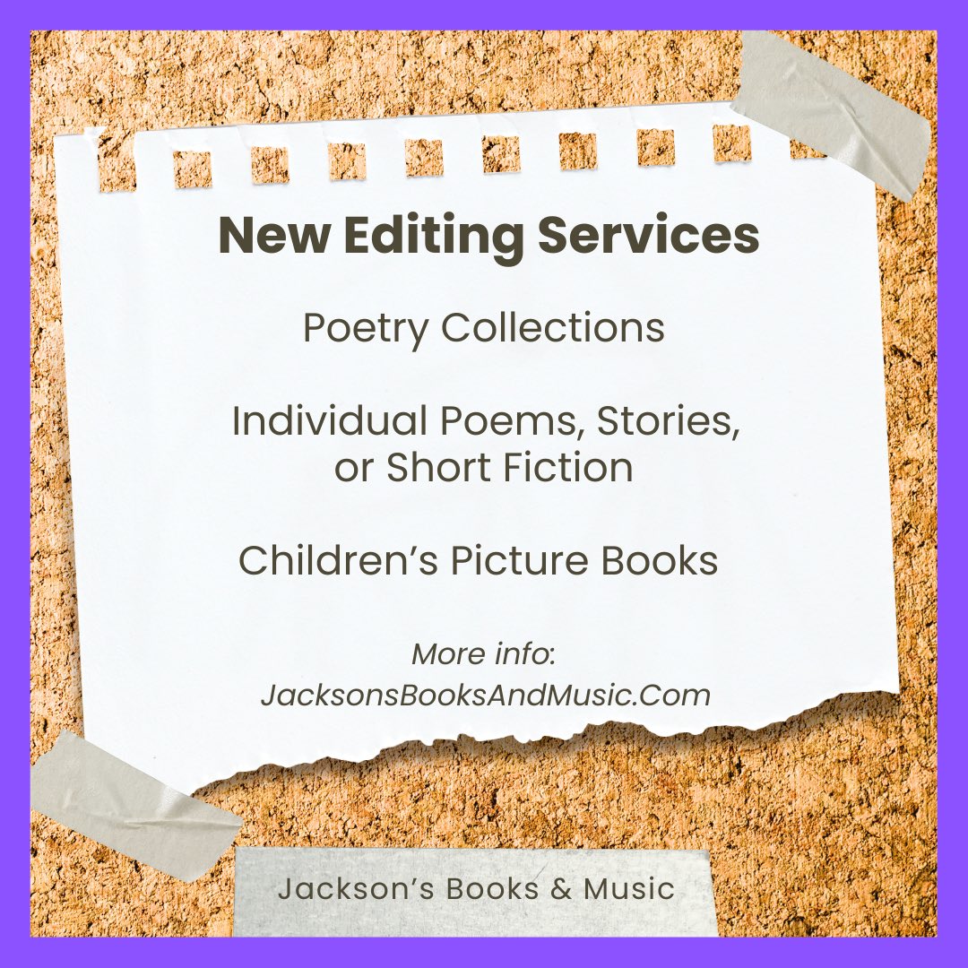 New Editing Services!

#poetrytwitter #shortfiction #PictureBooks