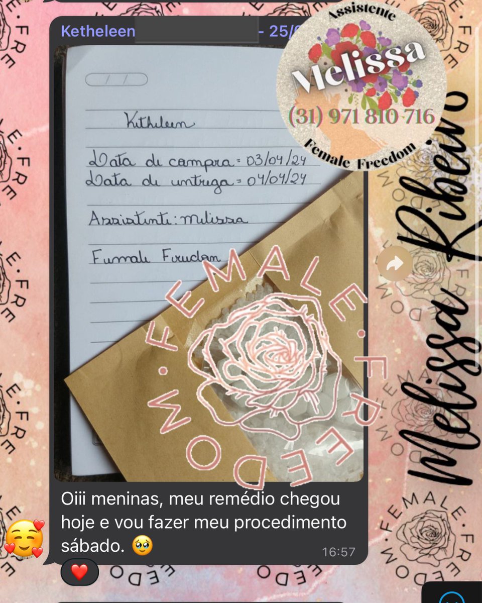 Não fiquem esperando o tempo passar, quanto antes melhor!  

☎contate.me/MelCyto 

#quarentena #abortivo #misoprostol #chaqueaborta #chaabortivo #piluladodiaseguinte #citoteque #AbortoLegal #abortosim #ondecomprarcytotec #cytotecmercadolivre #abortoseguromedicinal #cytotec