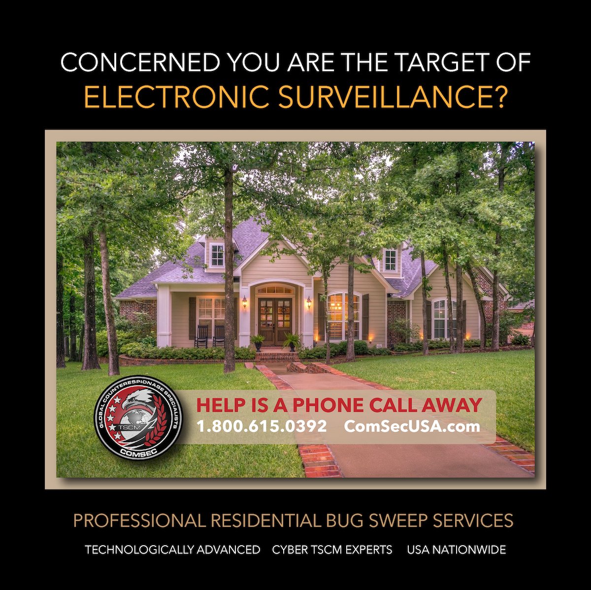 Executives BEWARE! Your Home May Be Targeted By Spies Who Think It's Easier to Steal Info From Your Home Versus The Office. Learn More About Our Residential Services: tinyurl.com/4jz6x7hm #ElectronicPrivacy #surveillance #business #riskmanagement #ExecutiveProtection