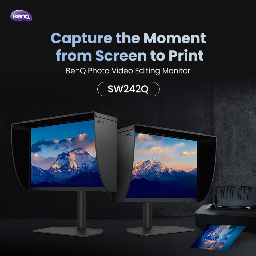 Whether you're a photographer or videographer, the #SW242Q ensures every detail is captured from Moment to Screen and to Print.

Upgrade your workspace and unleash your creativity like never before!

Learn More: bit.ly/3QV7Trz

#BenQ #AQCOLOR #Monitor