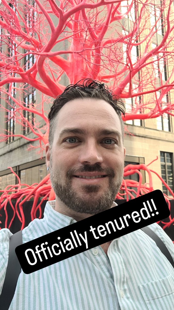 RemyAttig's tweet photo. It's official, after only four years, the board of trustees voted today to grant me (and others) #tenure and promotion! 

Let the games begin, and may the odds be ever in your favor. https://t.co/nhKmEKF6Lv