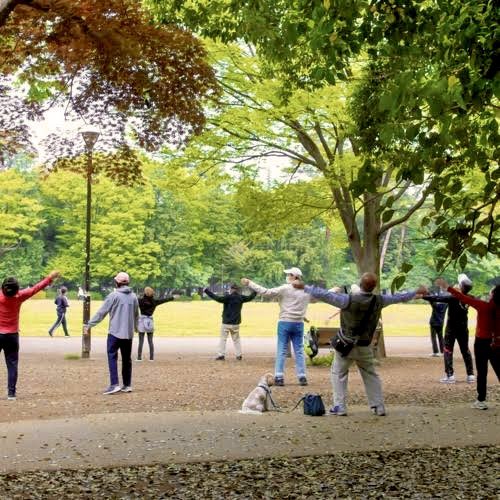 Feeling sluggish and lonely? Rajio Taiso (ラジオ体操) takes place at nearly every park in Japan at 6:30 in the morning. Locals gather for a greeting, a smile and a stretch to begin the day. No signups, no fees: just gather where others are gathering, and someone has a radio.