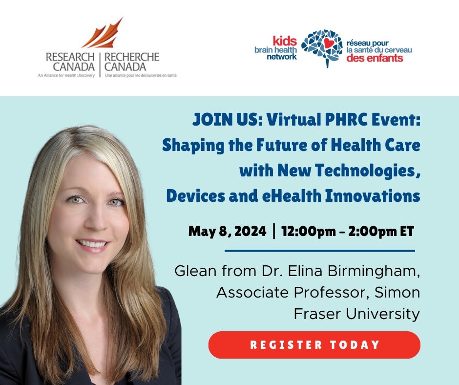 We're thrilled to announce that Dr. Elina Birmingham will be one of the speakers at the Virtual PHRC Event: 'Shaping the Future of Health Care with New Technologies' on May 8, 2024, from 12-2pm ET. Register now for the Virtual PHRC Event. ow.ly/8wnL50RsRBi