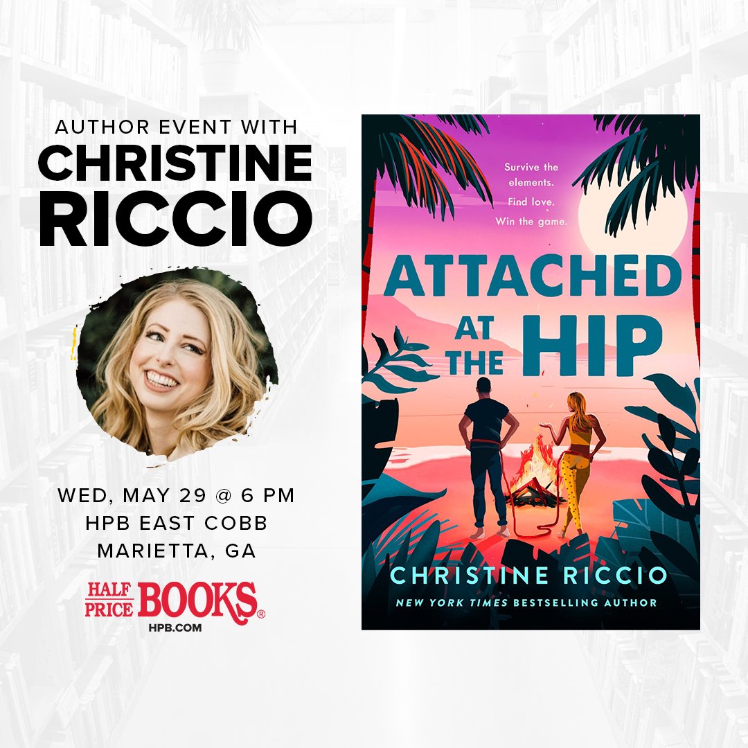 📖✍️ NYT bestselling author Christine Riccio (@xtinemay) is coming to HPB East Cobb on May 29! Come meet her and get your copy of her latest novel signed...but get tickets, first. ow.ly/3PBs50RwcMF