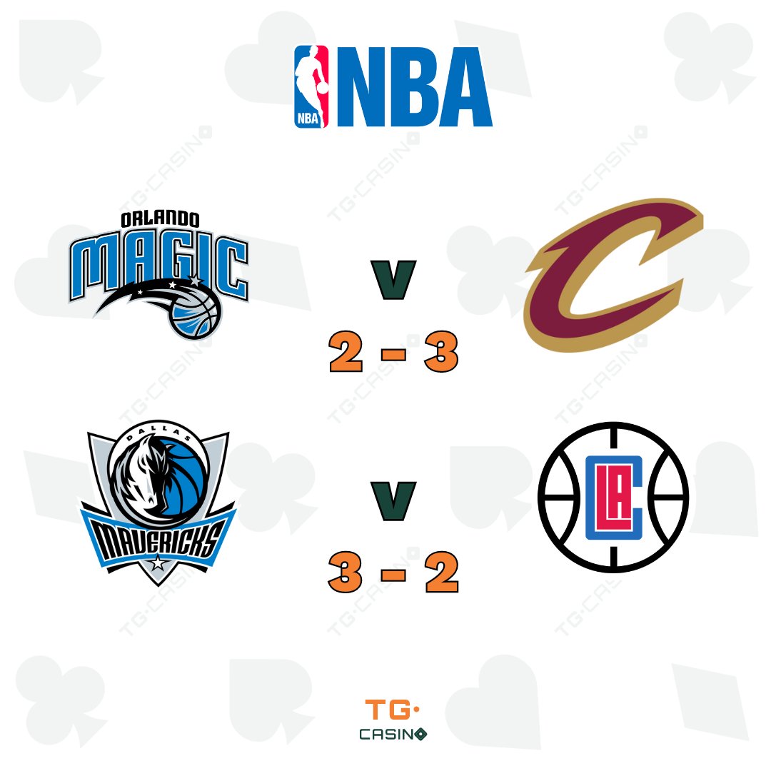 Cavs lead the Magic, and the Mavericks lead the Clippers in round 1 of the NBA playoffs🏀 Get in on all the action at TG.Casino!