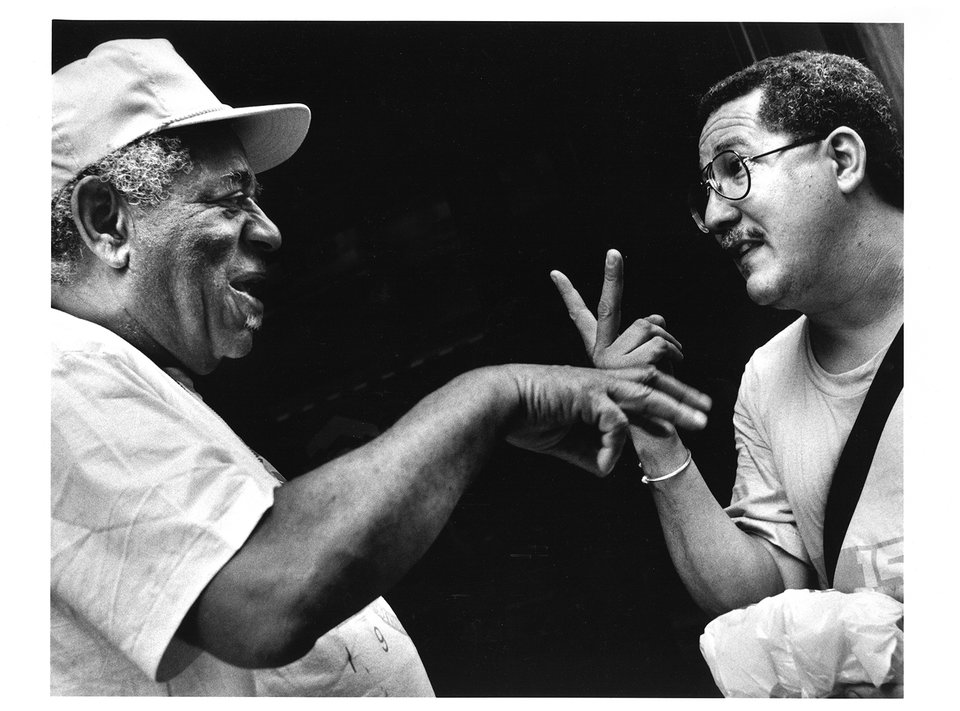 My show @wbgo opens tonight 6pm EST w/ @PaquitoDRivera + a classic from Dizzy Gillespie, Chano Pozo + Gil Fuller. Paquito once said, “I always want to learn more and I like to play with people of different nationalities who understand that music is music.” (Pic: w/Dizzy) #jazz