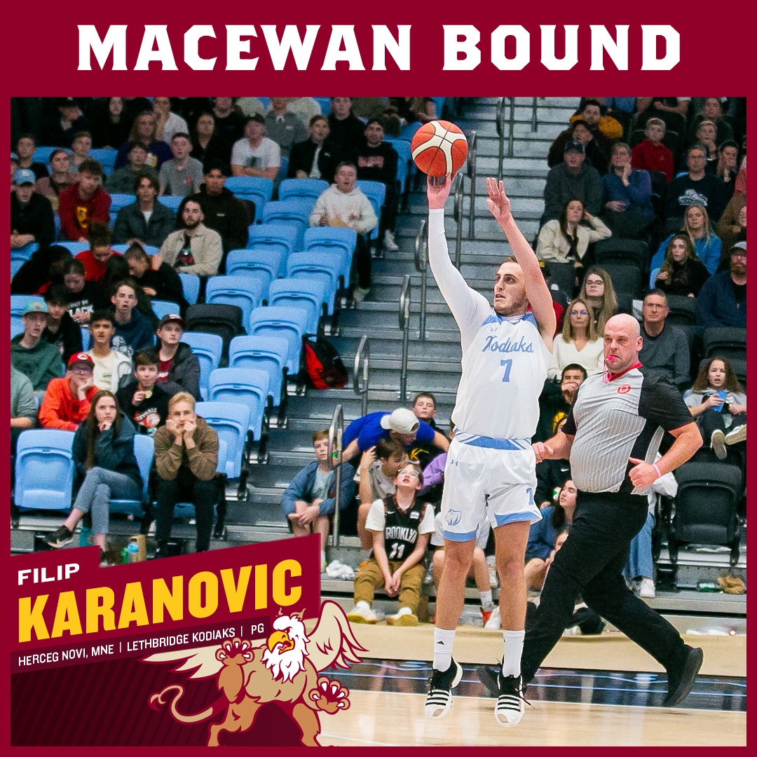 M🏀| RECRUIT @ACAC_Sport 1st team all-star, @LC_Kodiaks point guard Filip Karanovic is bringing his talented game to @USPORTS_Bball, joining the Griffins in 2024-25. Welcome to @MacEwanU! #GriffNation 📷 Perry (Bao Khang Le) STORY➡️macewangriffins.ca/sports/mbkb/20…