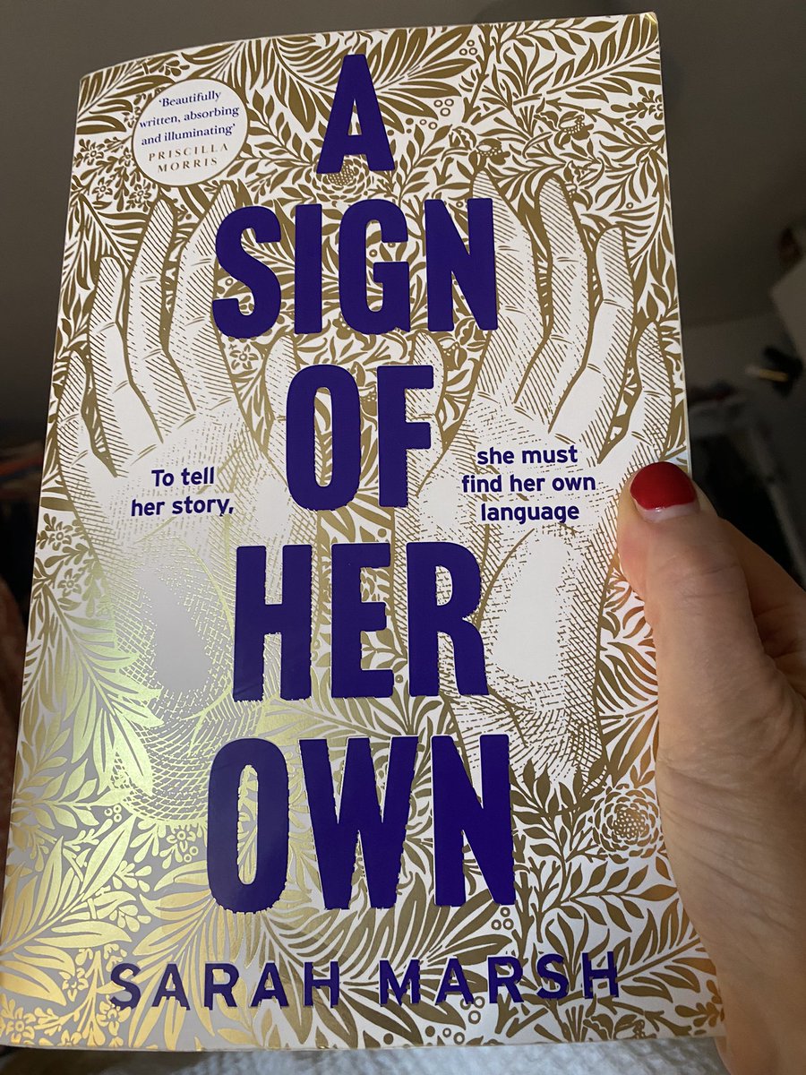 Finally finished #ASignOfHerOwn @SarahCMarsh .. the ending wasn’t what I expected but nevertheless I’ll take it!! Liked the irony of how you finished HIM with a sign …(trying not to give spoilers) Very very very good read. Would love to see this turned into a film! #Deaf