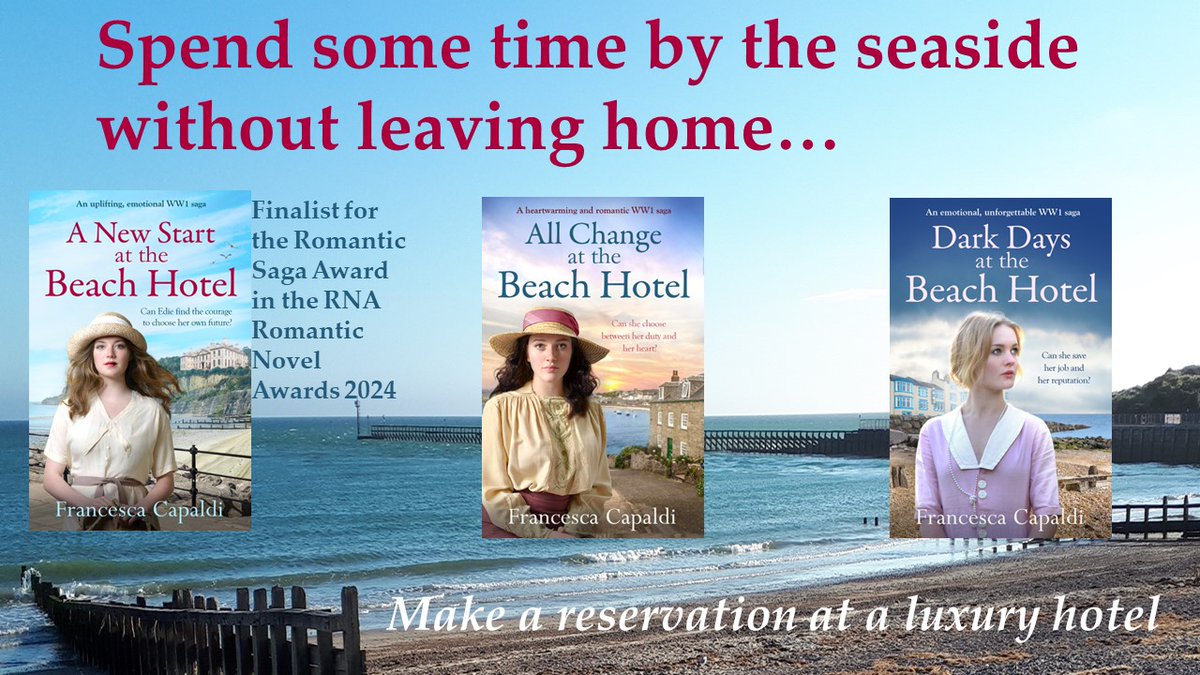 Looking for something to read over the #MayBankHoliday? Take a visit to the #seaside and get to know the women of the Beach Hotel in #WW1.
Book 4 coming in November.
#SagaSaturday #StrictlySagaGirls
#HistoricalRomance #HistoricalFiction #saga
#BooksWorthReading #BookTwitter
