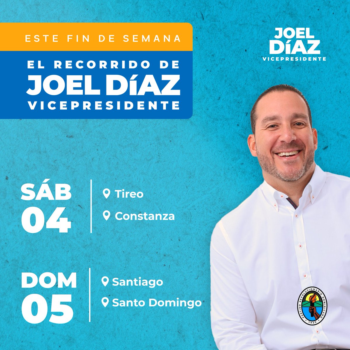 Este fin de semana acompáñanos en nuestro recorrido en rescate de la República Dominicana 🇩🇴. A partir de este sábado estaremos recorriendo los municipios de Tireo y Constanza, para continuar el domingo con un gran encuentro en Santiago y retornando a Santo Domingo.…