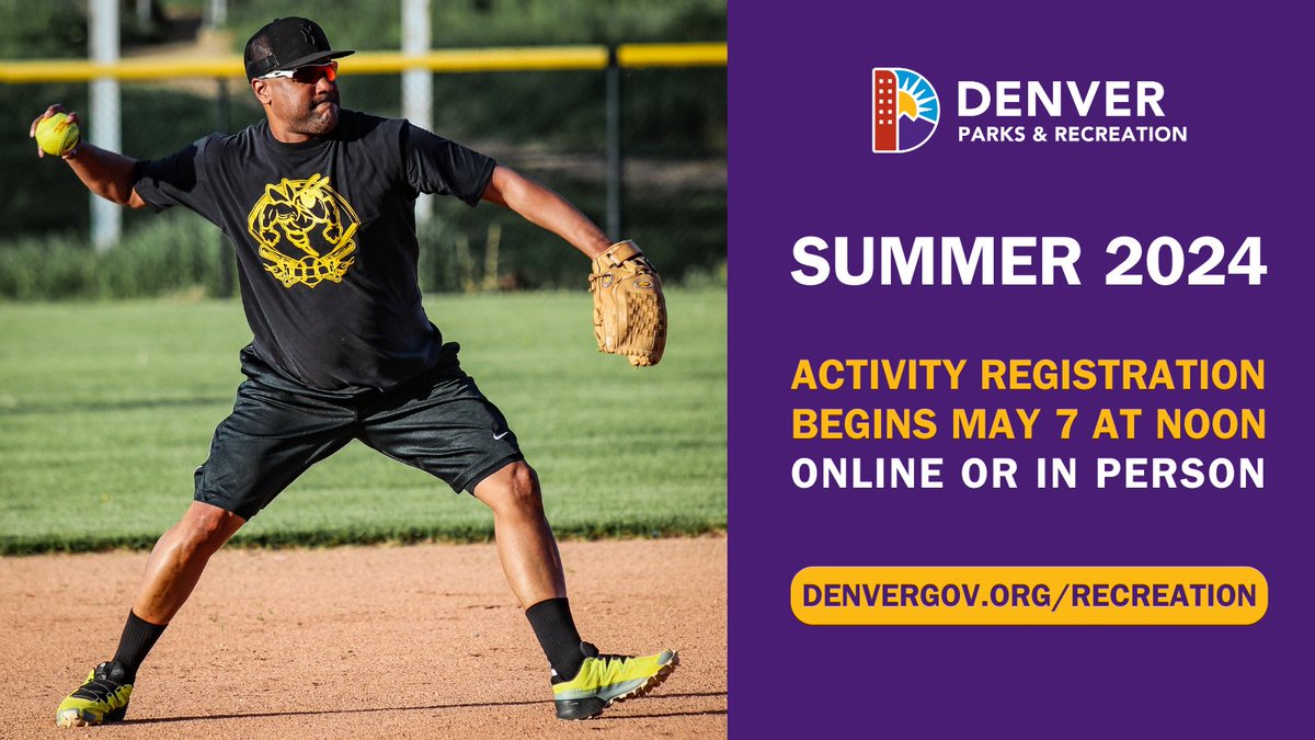 Registration for summer activities opens May 7! Check out art in the park, outdoor adventures, youth camps & more: denvergov.org/Government/Age…