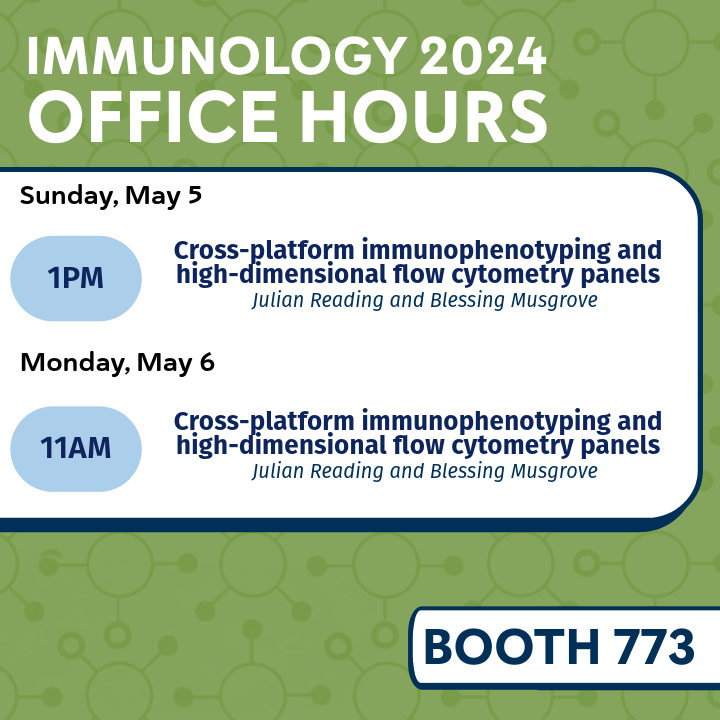 Going to #AAI2024? Add our booth office hours to your schedule! We'd love to meet you, learn about your work, and chat about how our #OpenScience can help you. Full schedule: alleninstitute.org/events/immunol…