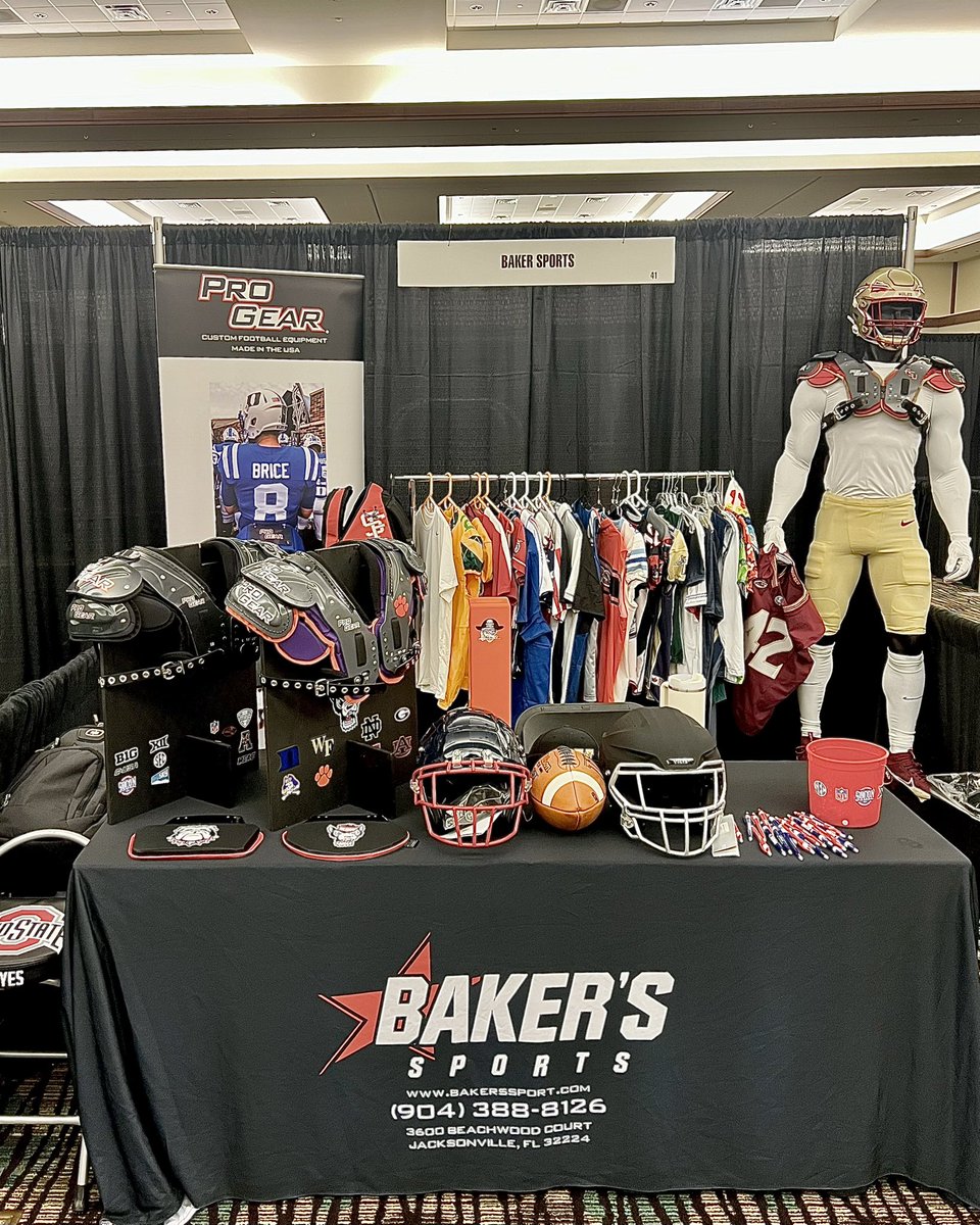 Our #BakersMade crew is all set-up at the 2024 #FIAAAStateConference!‼️ Stop by the @BakersSports booth while there’s still time! #TeamSports #SportsApparel #SportingGoods #SportsEquipment #TradeShow