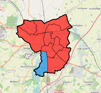 Tamworth has fallen to another Labour Sweep. This was near-uniformly Conservative for a long time - completely Tory in 2021. Then the incumbent MP's scandals became public . This landslide follows a similar 2023 result and the subsequent Tamworth parliamentary By-Election gain.