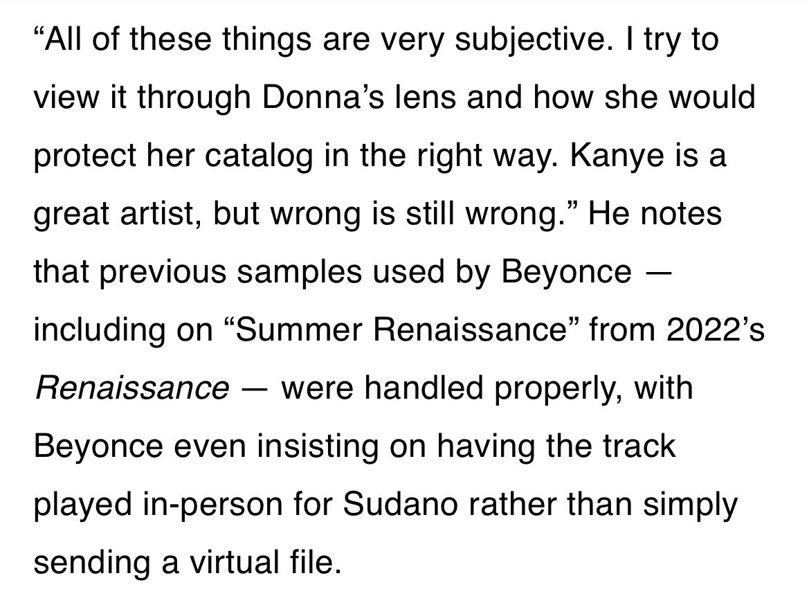 beyoncé had them play “summer renaissance” in person rather than sending him an mp3 file? omg i love her 😭