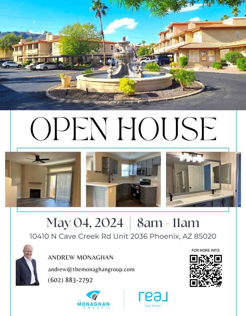 🚨JOIN US AT OUR OPEN HOUSE TOMORROW🏠❗ May 4th, 2024 | Saturday 8am - 11am FOR MORE INFO: bit.ly/10410NCaveCree… #themonaghangroup #arizonahomes #arizonarealestate #phoenixaz #RealBroker #openhousesaturday #openhouse #openhouseweekend #openhouseweekends