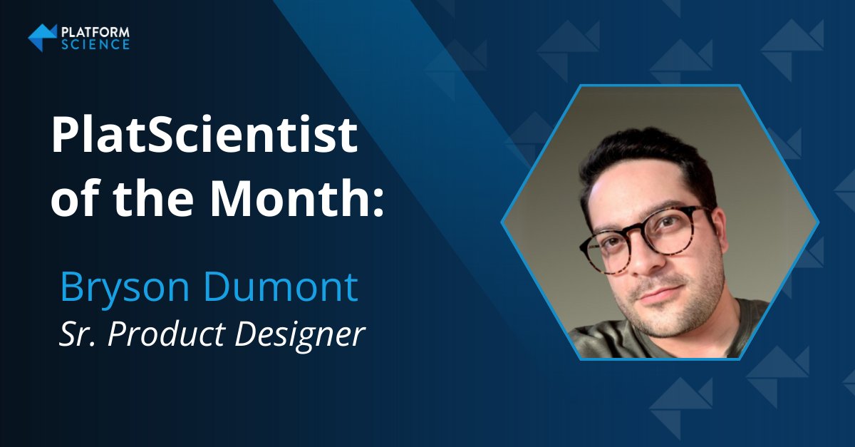 Meet Bryson Dumont, our Sr. Product Designer, and this month's PlatScientist of the Month! Join us in celebrating his exceptional creativity and dedication to the team.

Thank you for all you do, Bryson!