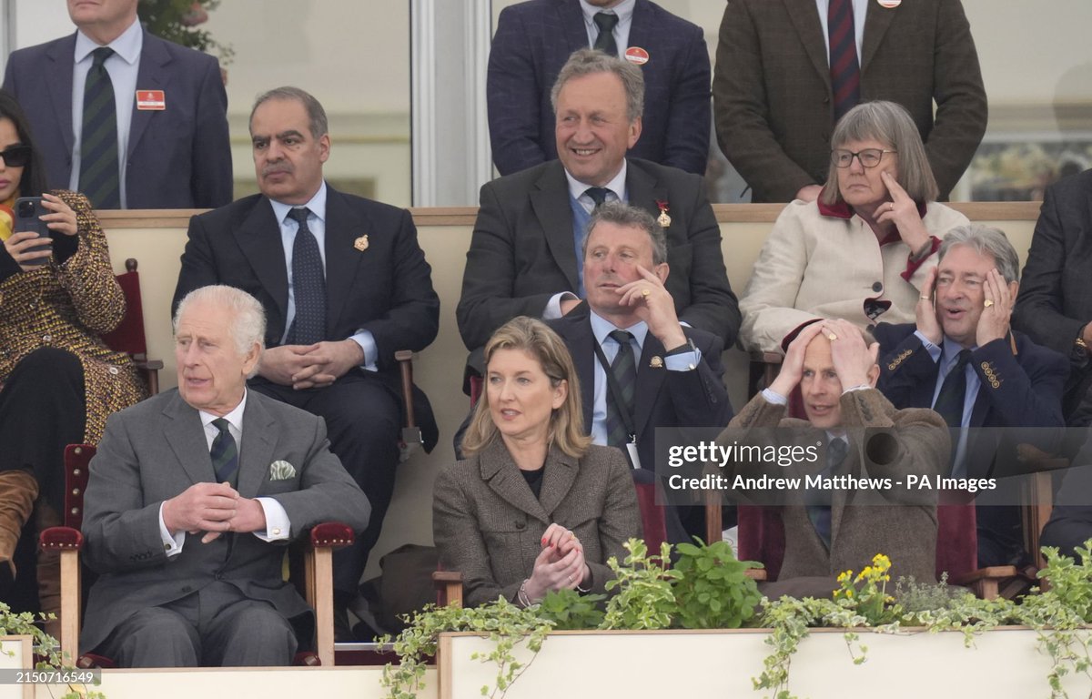 King Charles and The Duke of Edinburgh enjoying a display at the Royal Windsor Horse Show