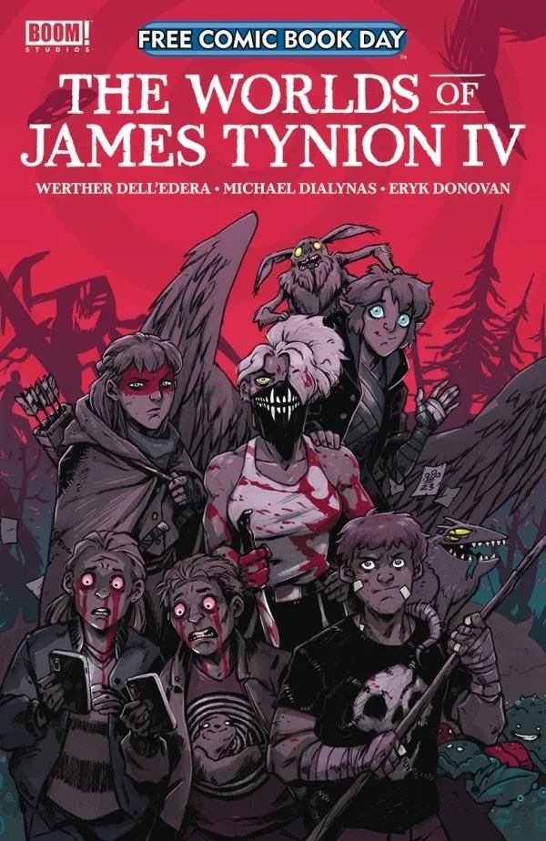 Celebrating James Tynion IV's prolific career in horror, 5 years of Something is Killing the Children & the 10-year anniversary of The Woods & Memetic @boomstudios has put together a special issue of his scariest stories for #FCBD! Along w some teasers of things soon to come...