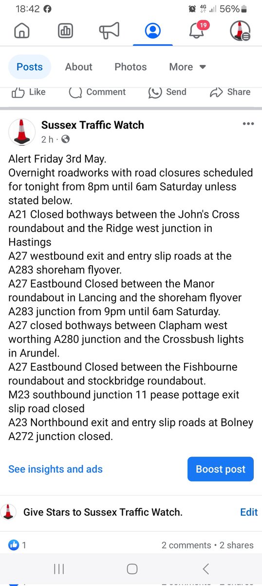 Overnight roadworks with road closures scheduled for tonight from 8pm until 6am Saturday unless stated in post below @SylvMelB @BBCSussex @V2RadioSussex @GHRSussex @MSR1038 @SussexIncidents @seahavenfm @hawkinthebury @ashdownradio @hailshamfm @RegencyRadio